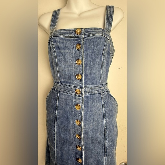 Express Women's Blue Denim Dress - Picture 2 of 6